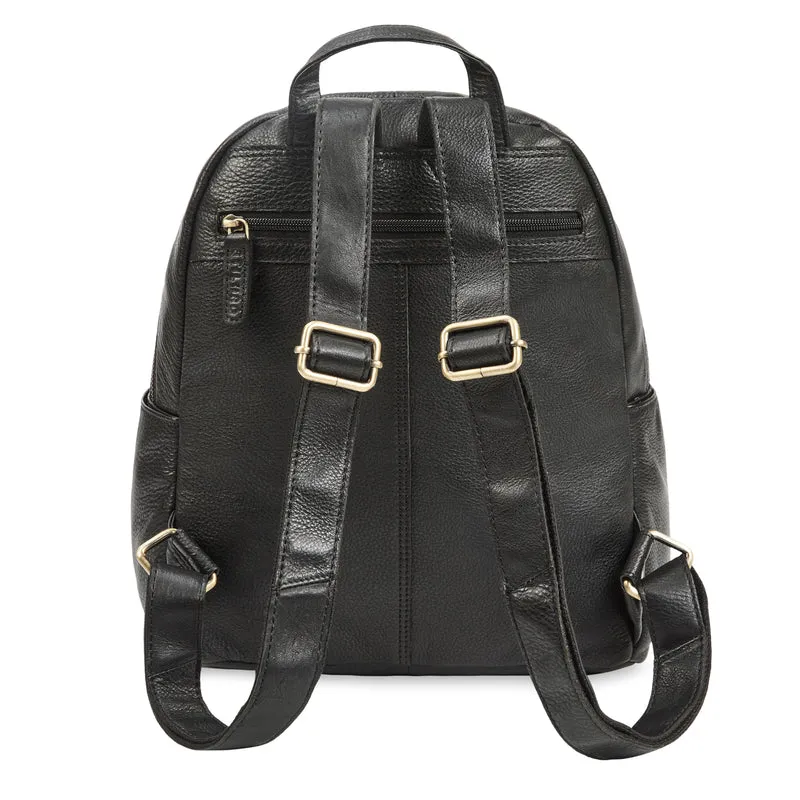 "Bea" Lederrucksack Damen Echtleder Elegant Cityrucksack mittelgroß