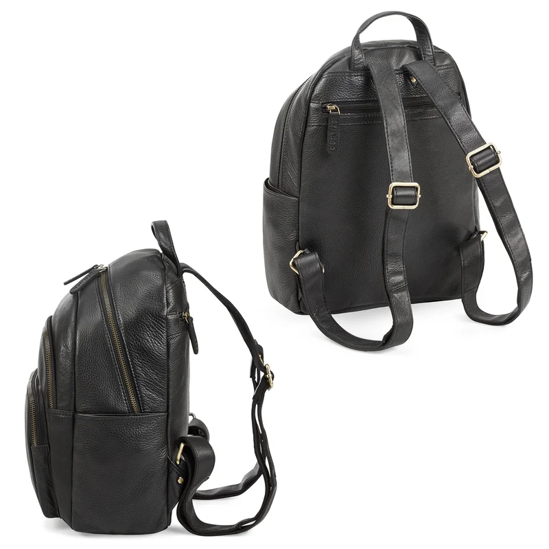 "Bea" Lederrucksack Damen Echtleder Elegant Cityrucksack mittelgroß