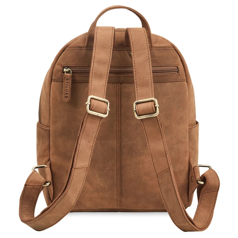 "Bea" Lederrucksack Damen Echtleder Elegant Cityrucksack mittelgroß