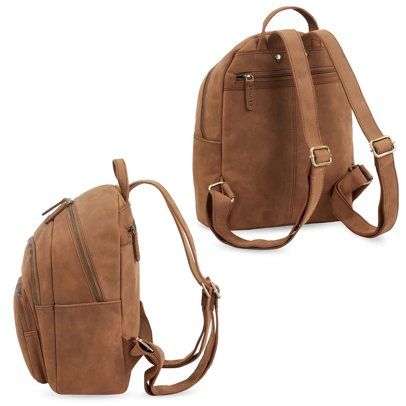 "Bea" Lederrucksack Damen Echtleder Elegant Cityrucksack mittelgroß