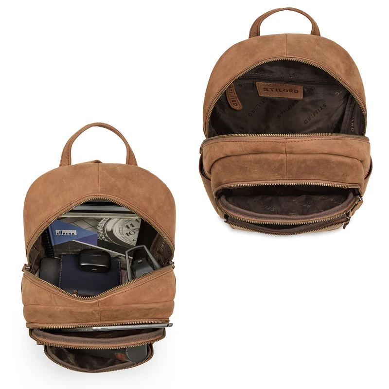 "Bea" Lederrucksack Damen Echtleder Elegant Cityrucksack mittelgroß