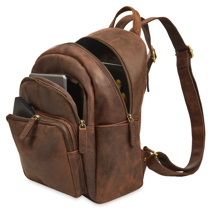 "Bea" Lederrucksack Damen Echtleder Elegant Cityrucksack mittelgroß
