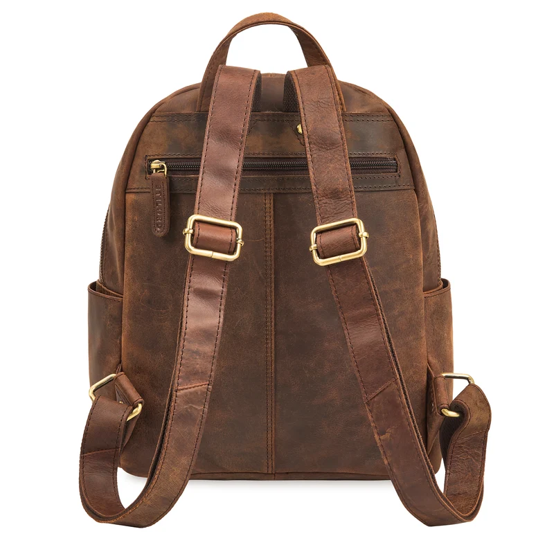 "Bea" Lederrucksack Damen Echtleder Elegant Cityrucksack mittelgroß