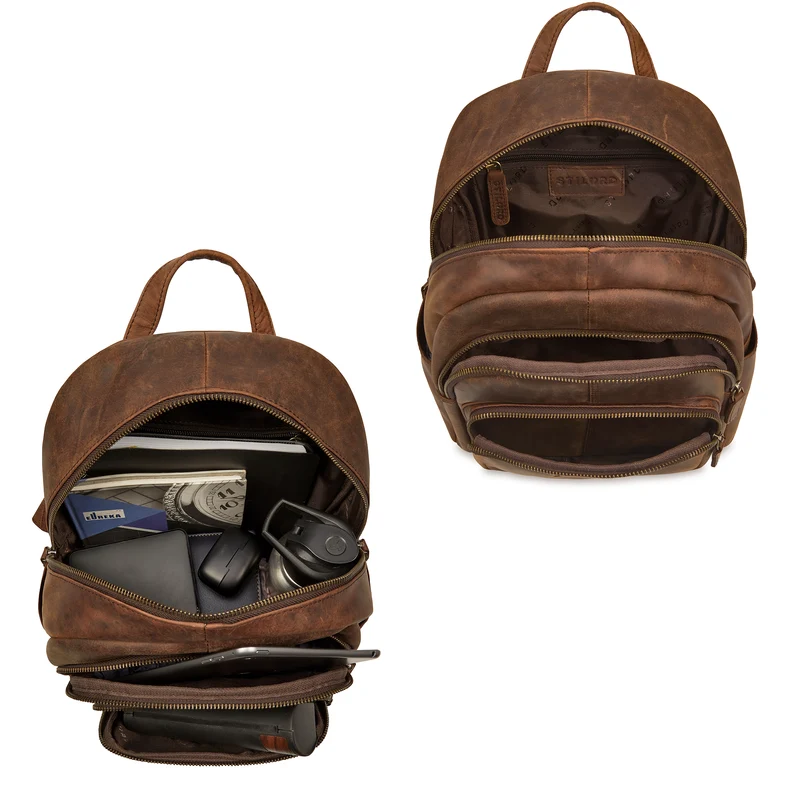 "Bea" Lederrucksack Damen Echtleder Elegant Cityrucksack mittelgroß