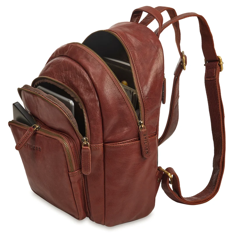 "Bea" Lederrucksack Damen Echtleder Elegant Cityrucksack mittelgroß