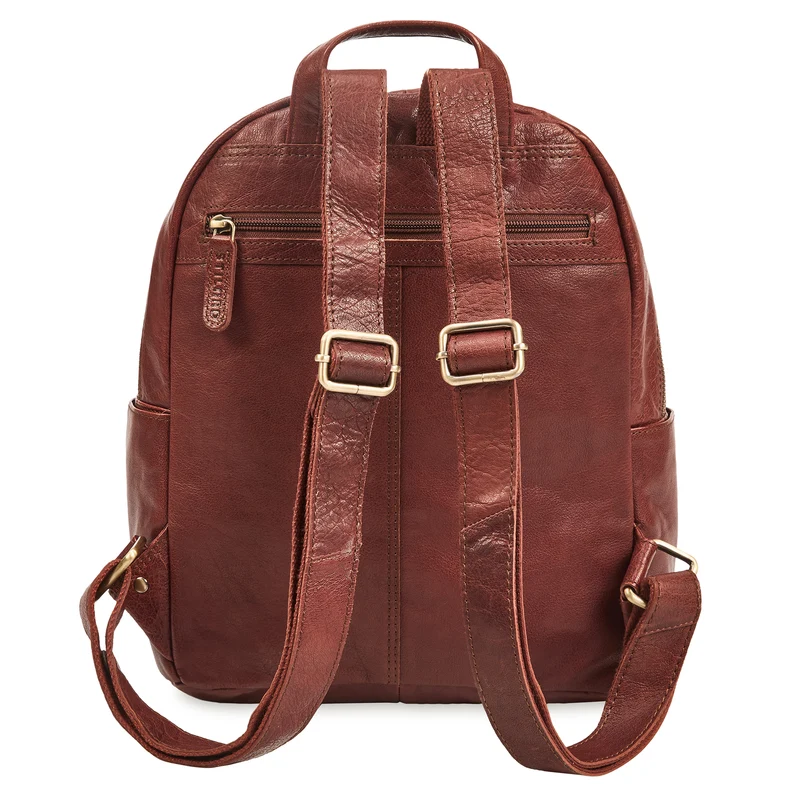 "Bea" Lederrucksack Damen Echtleder Elegant Cityrucksack mittelgroß
