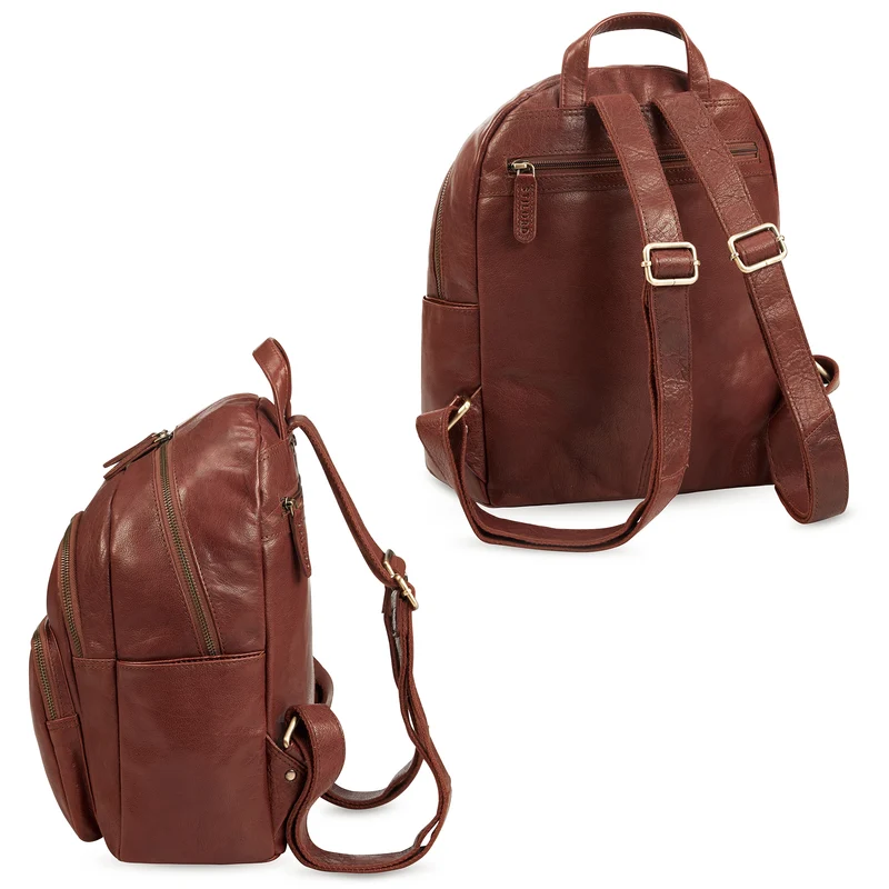 "Bea" Lederrucksack Damen Echtleder Elegant Cityrucksack mittelgroß