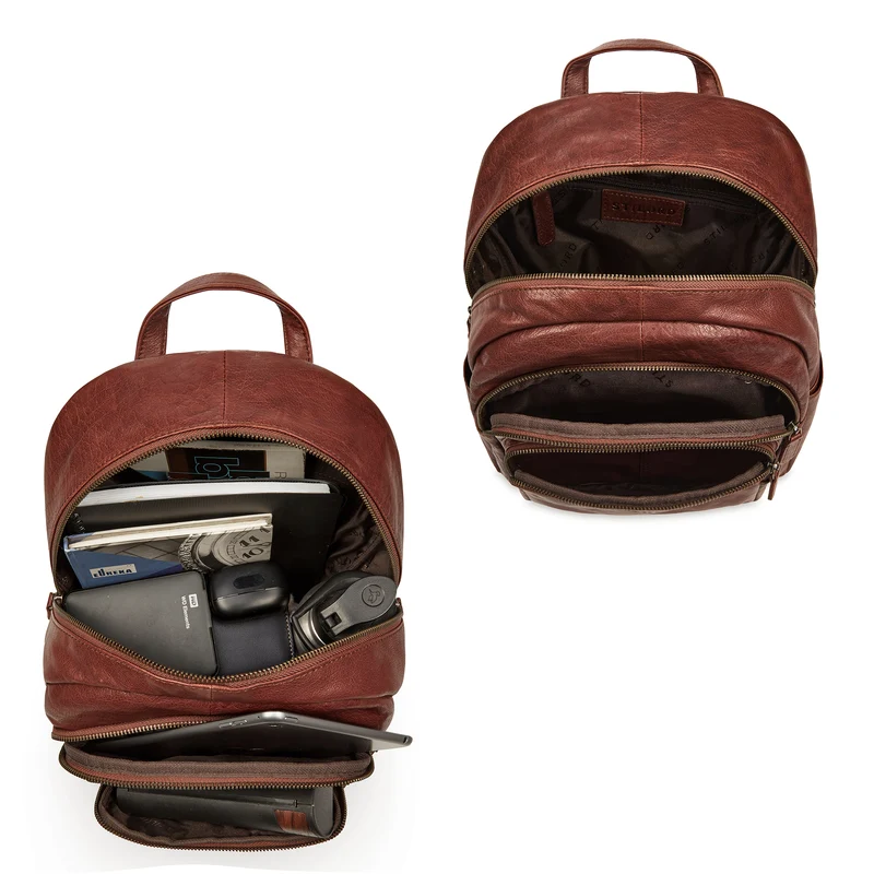 "Bea" Lederrucksack Damen Echtleder Elegant Cityrucksack mittelgroß