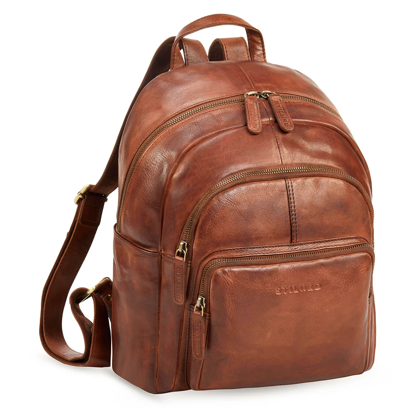 "Bea" Lederrucksack Damen Echtleder Elegant Cityrucksack mittelgroß