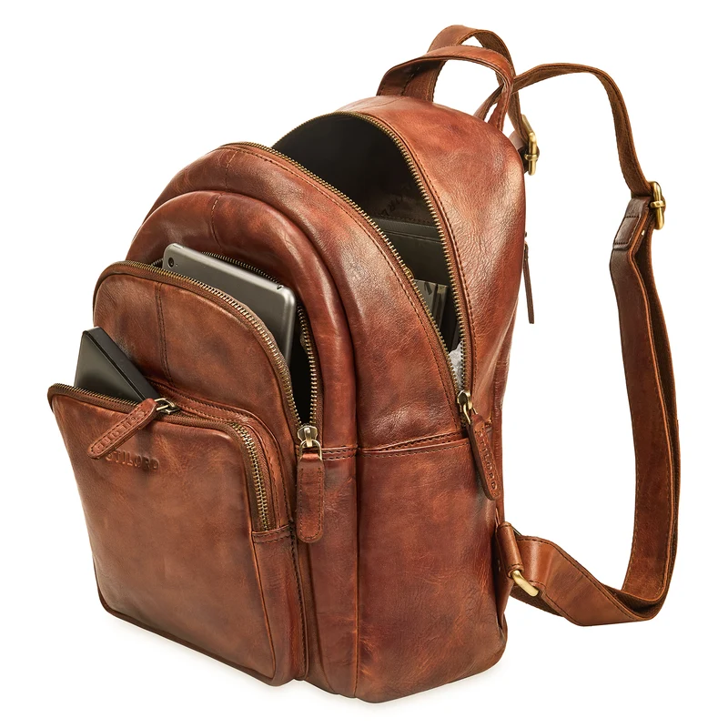 "Bea" Lederrucksack Damen Echtleder Elegant Cityrucksack mittelgroß