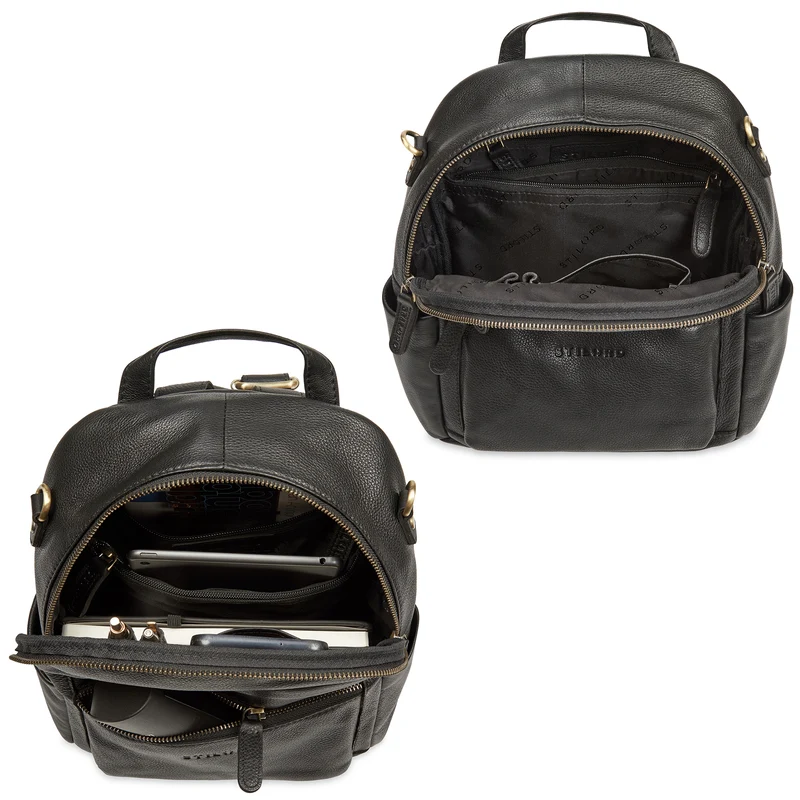 "Regina" 2-in-1 Rucksack-Tasche 2 in 1 Damen Echt Leder Klein