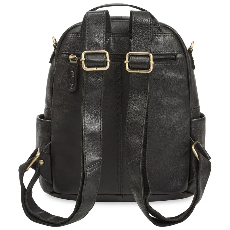 "Regina" 2-in-1 Rucksack-Tasche 2 in 1 Damen Echt Leder Klein