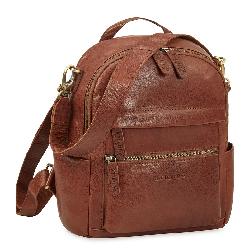 "Regina" 2-in-1 Rucksack-Tasche 2 in 1 Damen Echt Leder Klein