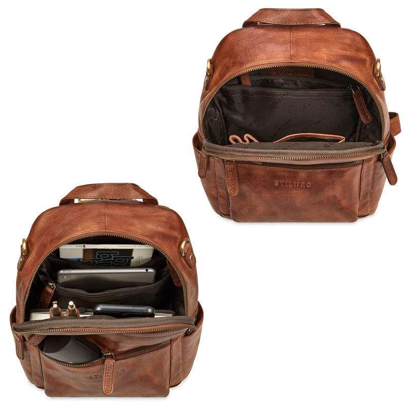 "Regina" 2-in-1 Rucksack-Tasche 2 in 1 Damen Echt Leder Klein