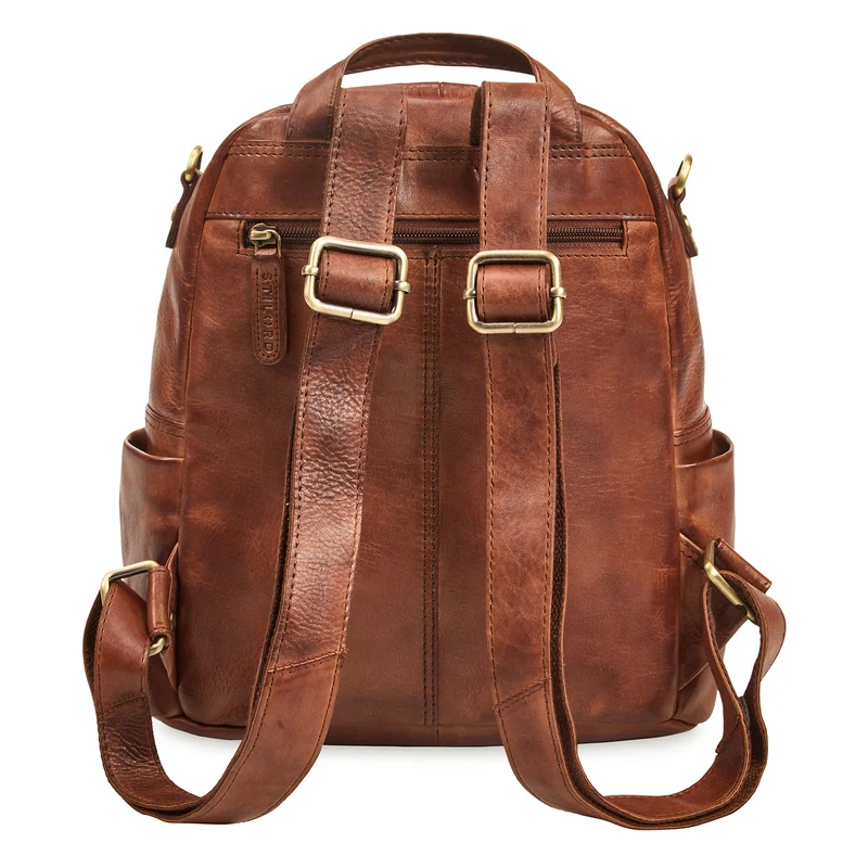 "Regina" 2-in-1 Rucksack-Tasche 2 in 1 Damen Echt Leder Klein