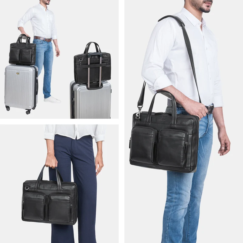 "Erwin" Große Echtleder Laptoptasche 16 Zoll für Herren & Damen