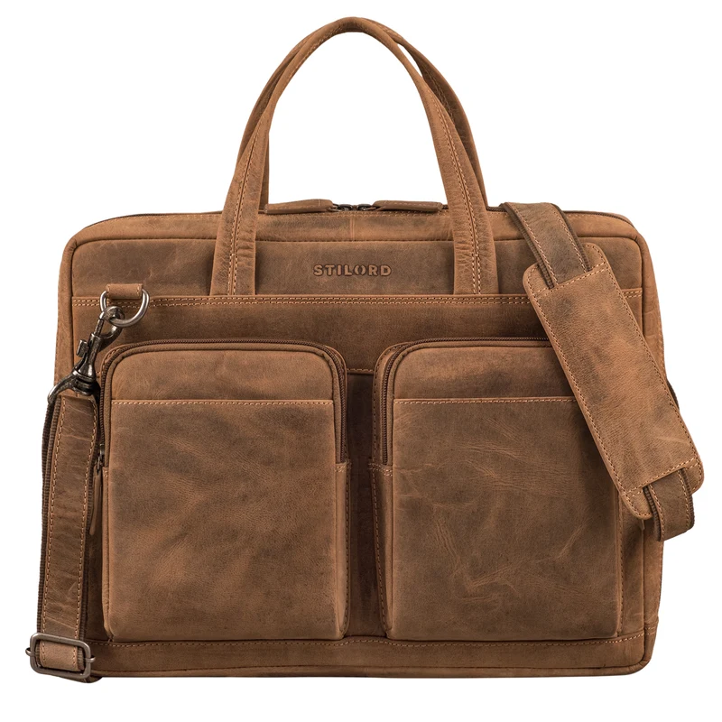 "Erwin" Große Echtleder Laptoptasche 16 Zoll für Herren & Damen