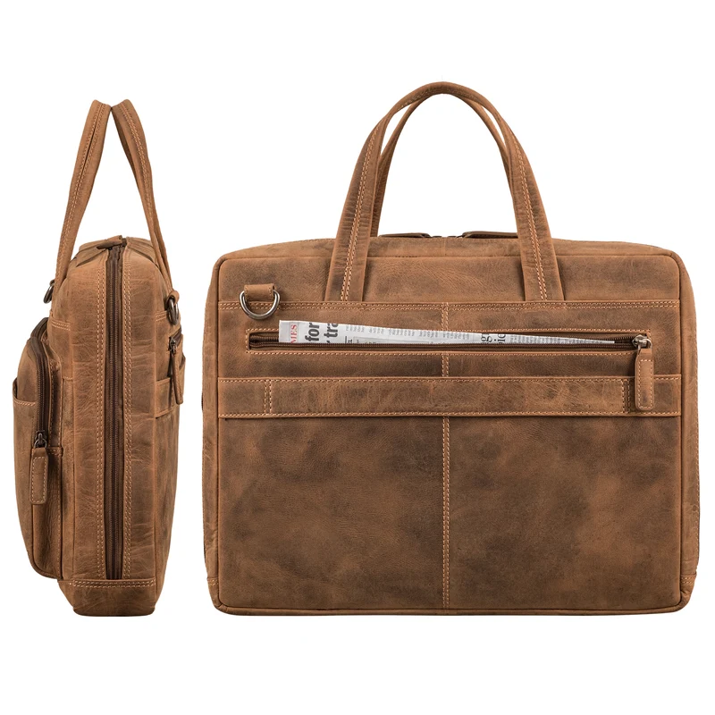 "Erwin" Große Echtleder Laptoptasche 16 Zoll für Herren & Damen