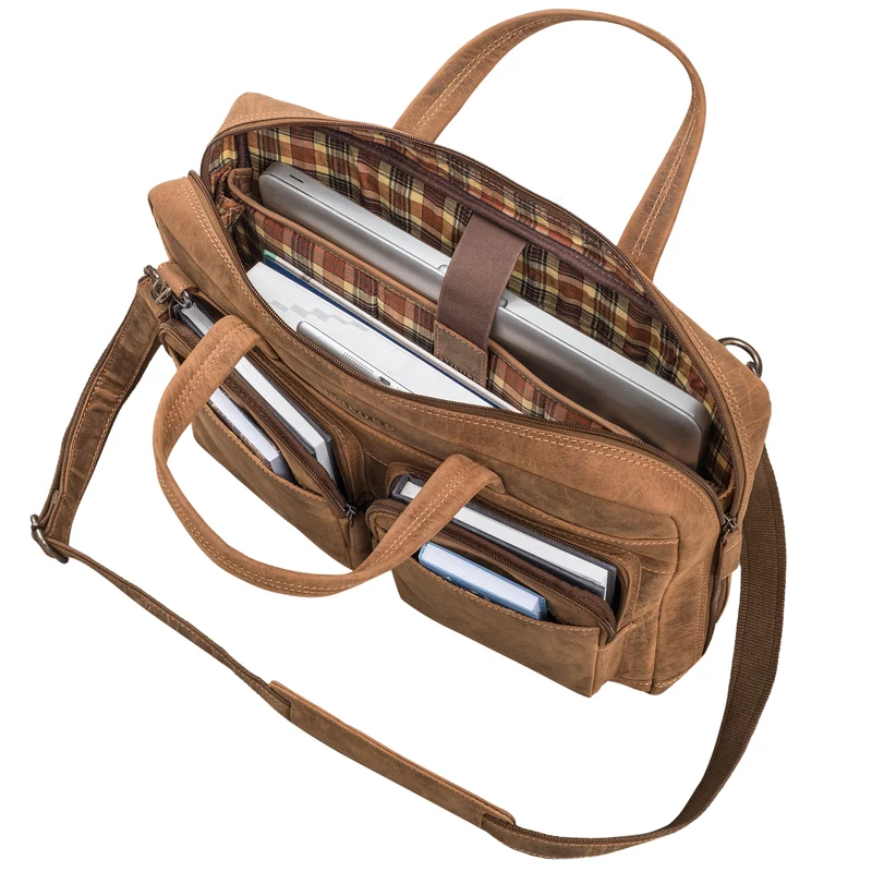 "Erwin" Große Echtleder Laptoptasche 16 Zoll für Herren & Damen