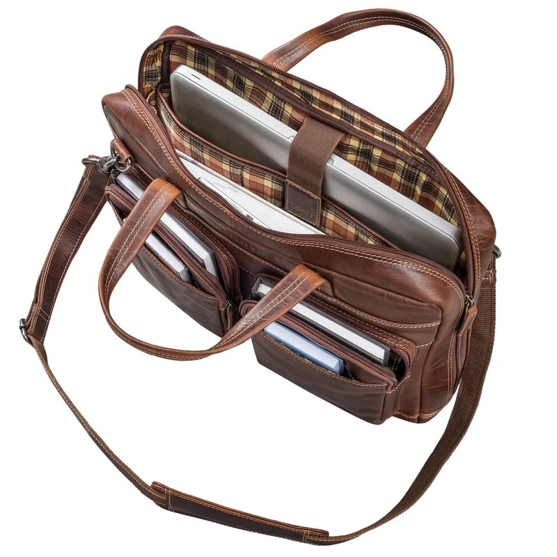 "Erwin" Große Echtleder Laptoptasche 16 Zoll für Herren & Damen