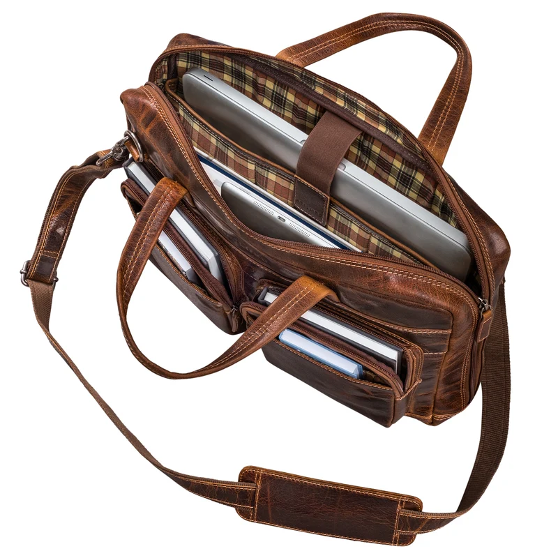 "Erwin" Große Echtleder Laptoptasche 16 Zoll für Herren & Damen