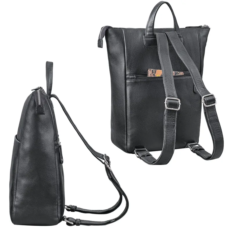 "Linda" Lederrucksack Damen Groß Laptoprucksack 13 - 13,3 Zoll