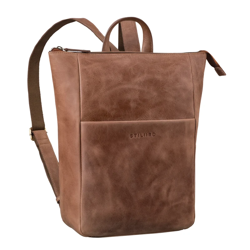 "Linda" Lederrucksack Damen Groß Laptoprucksack 13 - 13,3 Zoll