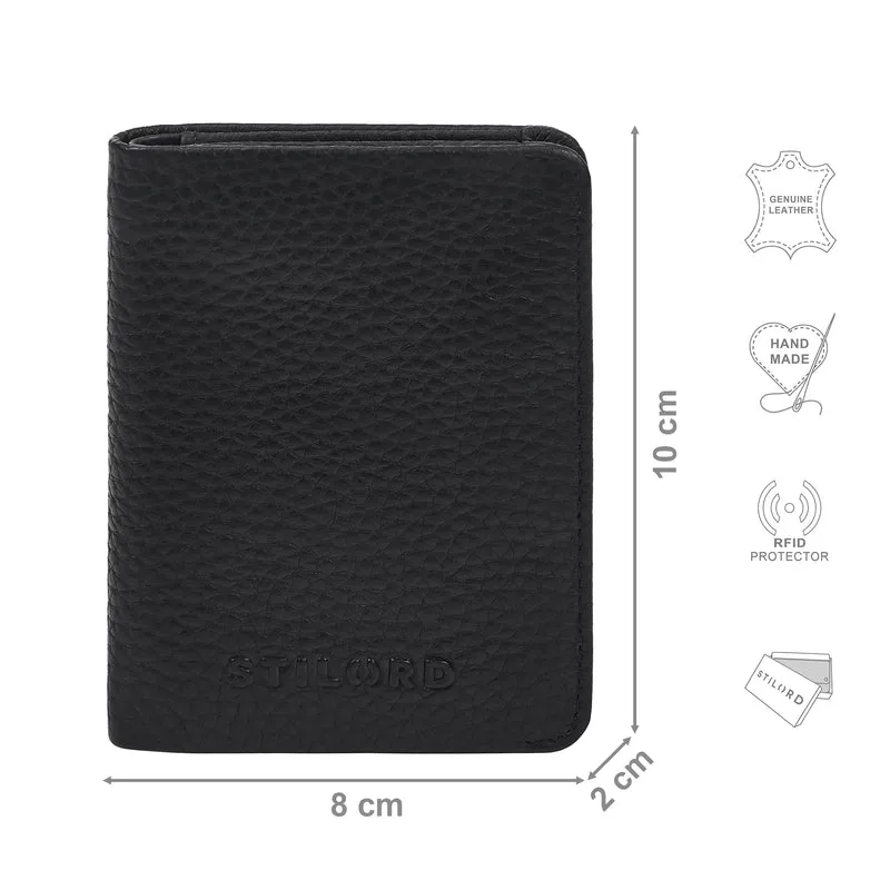 "Ledo" Leder Slim Wallet mit Münzfach RFID-Schutz 10 Kartenfächer
