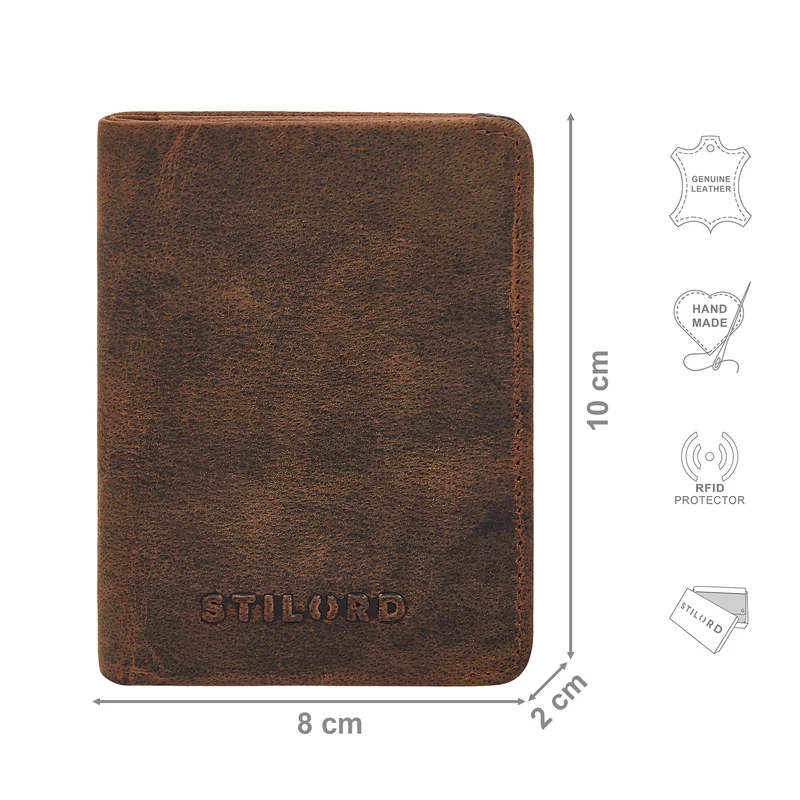 "Ledo" Leder Slim Wallet mit Münzfach RFID-Schutz 10 Kartenfächer