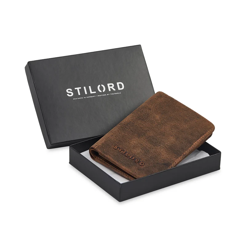 "Ledo" Leder Slim Wallet mit Münzfach RFID-Schutz 10 Kartenfächer