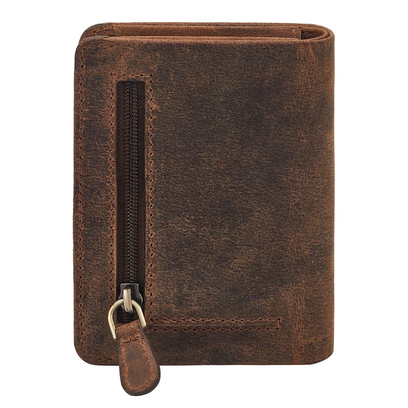 "Ledo" Leder Slim Wallet mit Münzfach RFID-Schutz 10 Kartenfächer