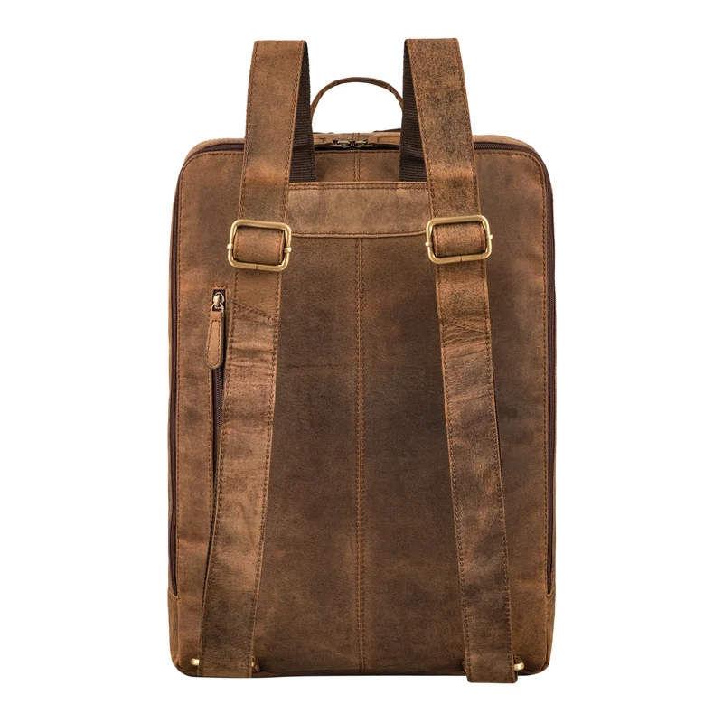 "Livius" Schmaler Lederrucksack Herren & Damen XL Laptop 15 - 19 Zoll