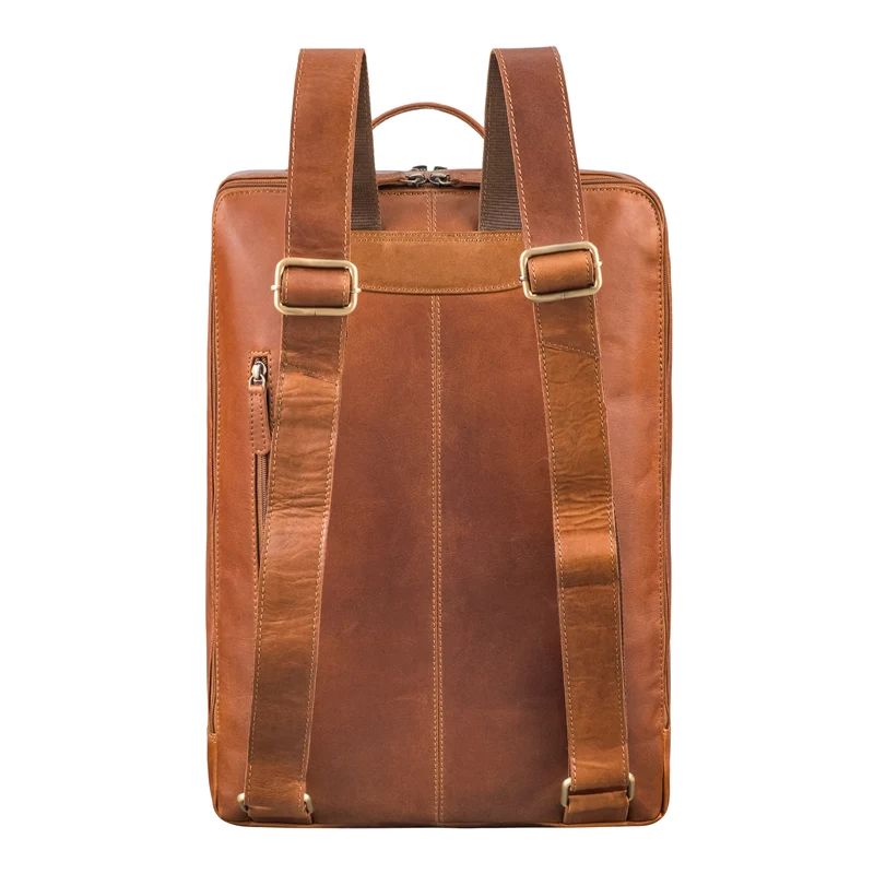 "Livius" Schmaler Lederrucksack Herren & Damen XL Laptop 15 - 19 Zoll