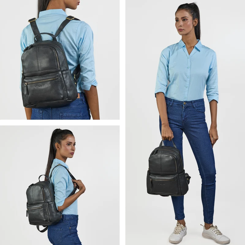 "Berry" City Rucksack Damen Leder Klein 13 Zoll