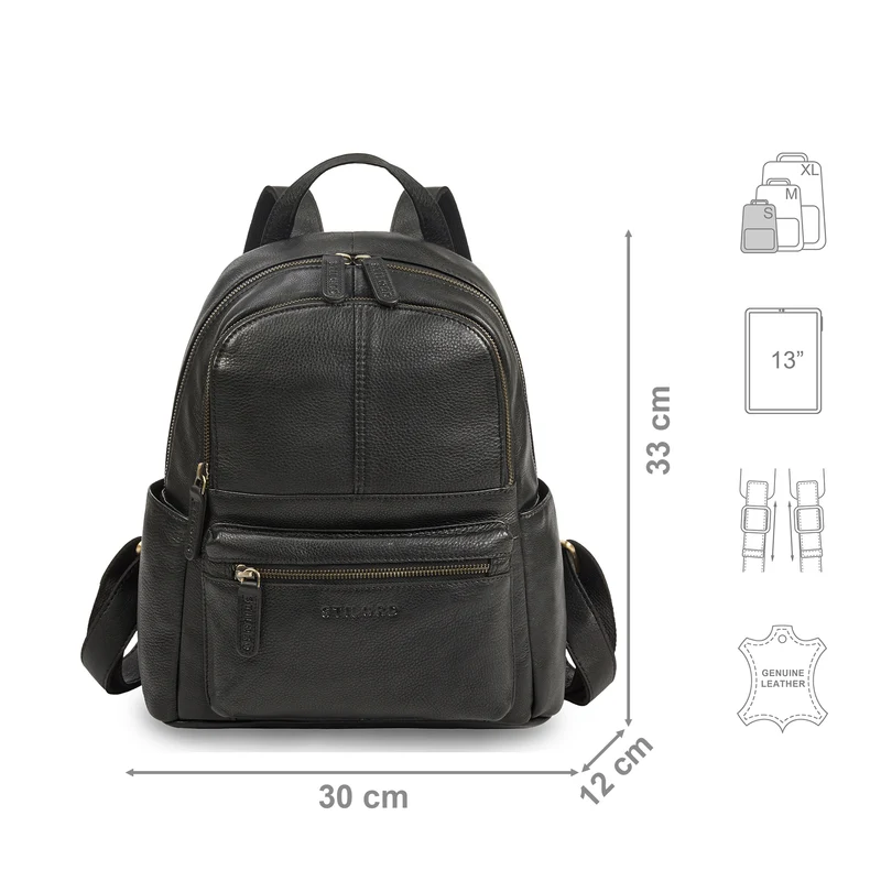 "Berry" City Rucksack Damen Leder Klein 13 Zoll