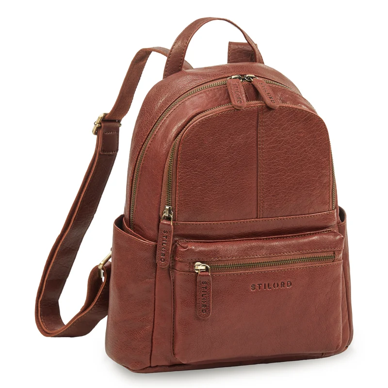 "Berry" City Rucksack Damen Leder Klein 13 Zoll