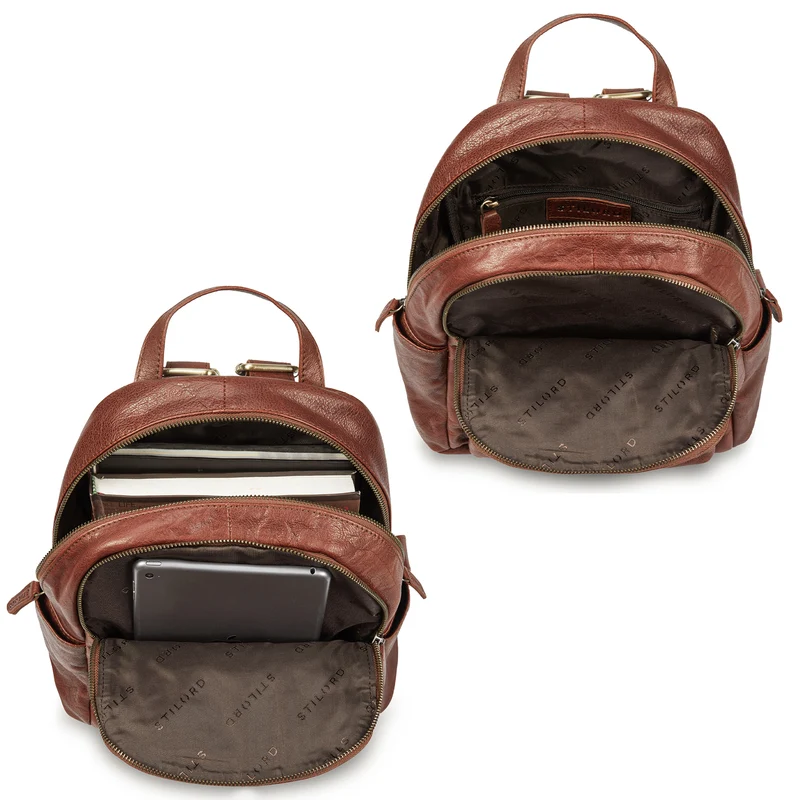 "Berry" City Rucksack Damen Leder Klein 13 Zoll