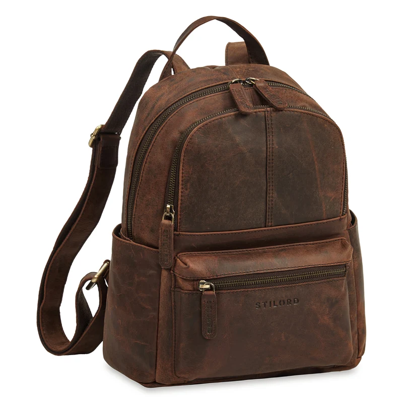 "Berry" City Rucksack Damen Leder Klein 13 Zoll