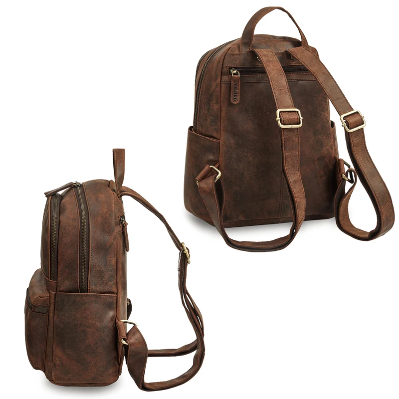 "Berry" City Rucksack Damen Leder Klein 13 Zoll