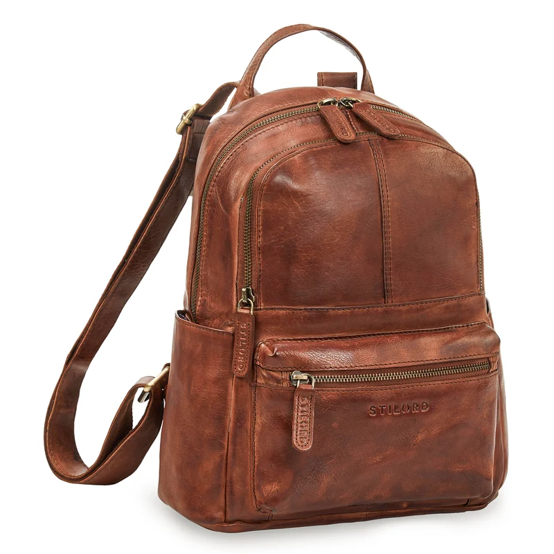 "Berry" City Rucksack Damen Leder Klein 13 Zoll