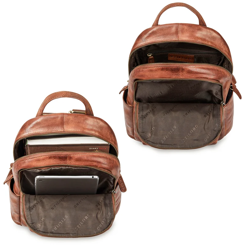"Berry" City Rucksack Damen Leder Klein 13 Zoll