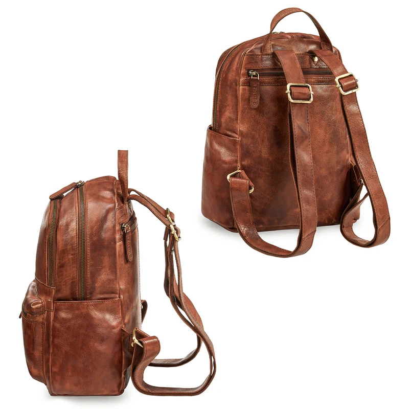 "Berry" City Rucksack Damen Leder Klein 13 Zoll