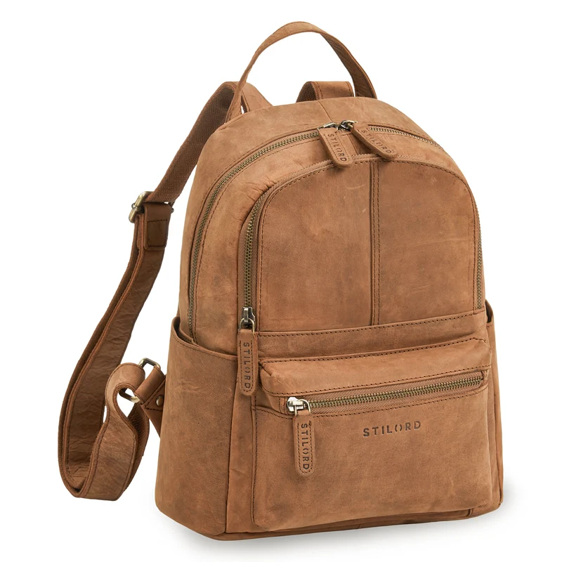 "Berry" City Rucksack Damen Leder Klein 13 Zoll