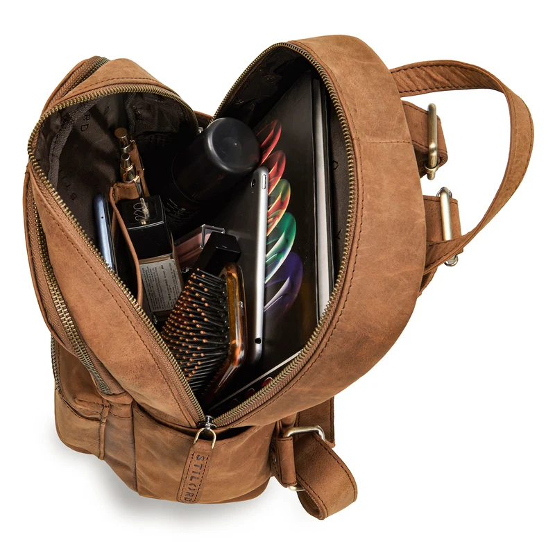 "Berry" City Rucksack Damen Leder Klein 13 Zoll