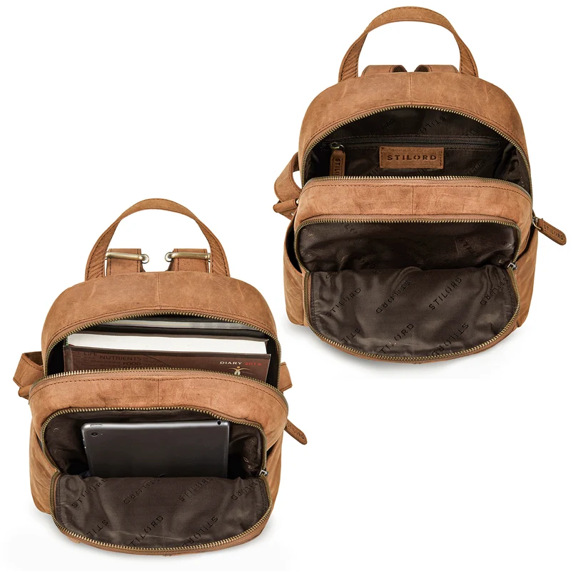 "Berry" City Rucksack Damen Leder Klein 13 Zoll