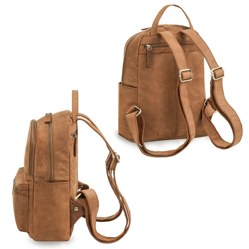 "Berry" City Rucksack Damen Leder Klein 13 Zoll