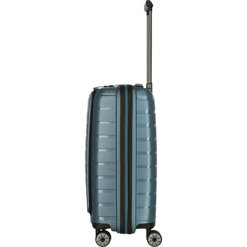 Travelite Air Base 4-Rollen-Kabinentrolley mit Vortasche S 55 cm -Eisblau