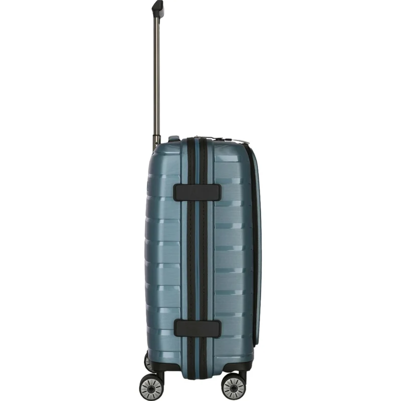 Travelite Air Base 4-Rollen-Kabinentrolley mit Vortasche S 55 cm -Eisblau