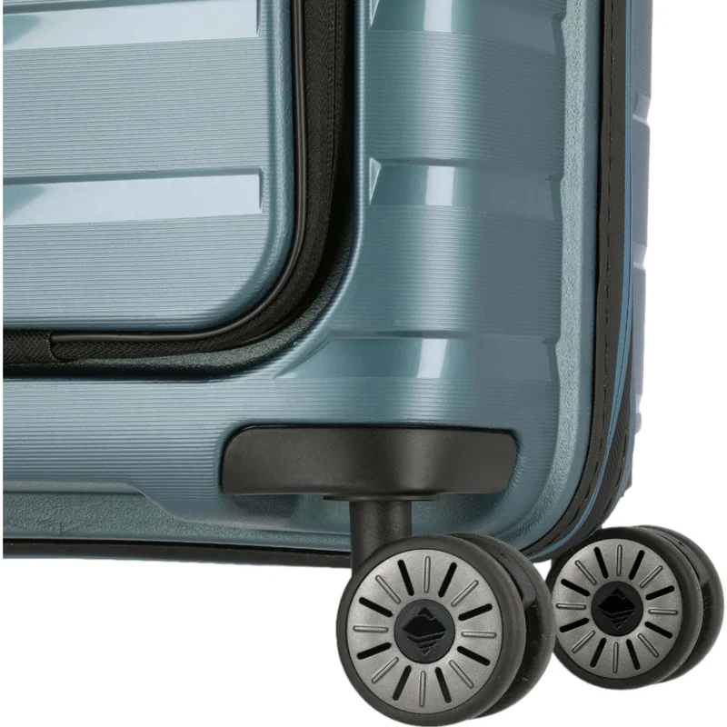 Travelite Air Base 4-Rollen-Kabinentrolley mit Vortasche S 55 cm -Eisblau