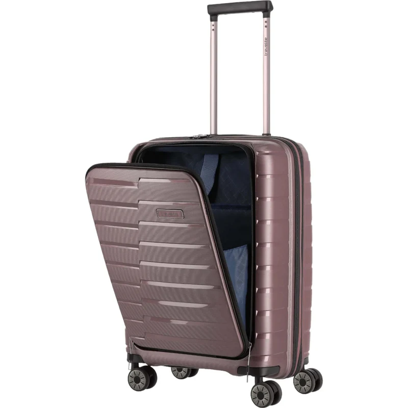Travelite Air Base 4-Rollen-Kabinentrolley mit Vortasche S 55 cm -Flieder